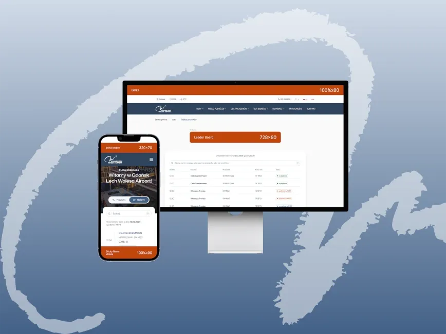 Реклама на сайте аэропорта