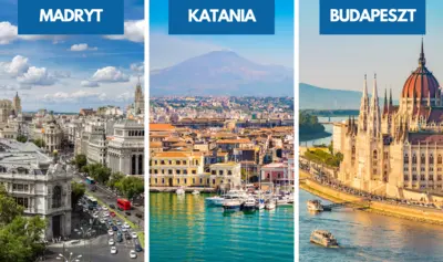 Do Katanii, Madrytu i Budapesztu z Ryanair