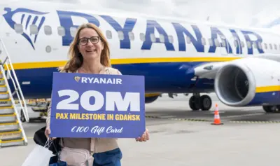 20 milionów pasażerów Ryanair w Gdańsku 