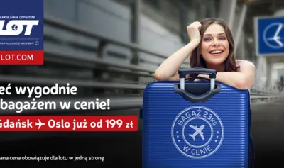 Rejsy z Gdańska do Oslo już od 199 zł. Z bagażem rejestrowanym w cenie.  